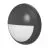 Noxion LED Væglampe Pro V2 12/16/20W 2400lm - 830-840-865 CCT | 325mm - IP65 - Bevægelses- og Lyssensor - Nødlys 3 Timer + Øjenlåg Ring Sort
