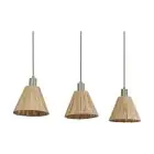 Ledvance LED Pendel Lampe Decor Rattan Lineær Brun | Egnet til 3x E27