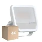 Fordelspakke 4x Ledvance LED Projektør Aluminium Hvid 41W 5500lm 100D - 830 Varm Hvid | IP66 - Symmetrisk